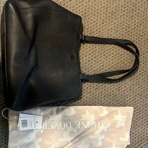 Black Leather Tote Bag